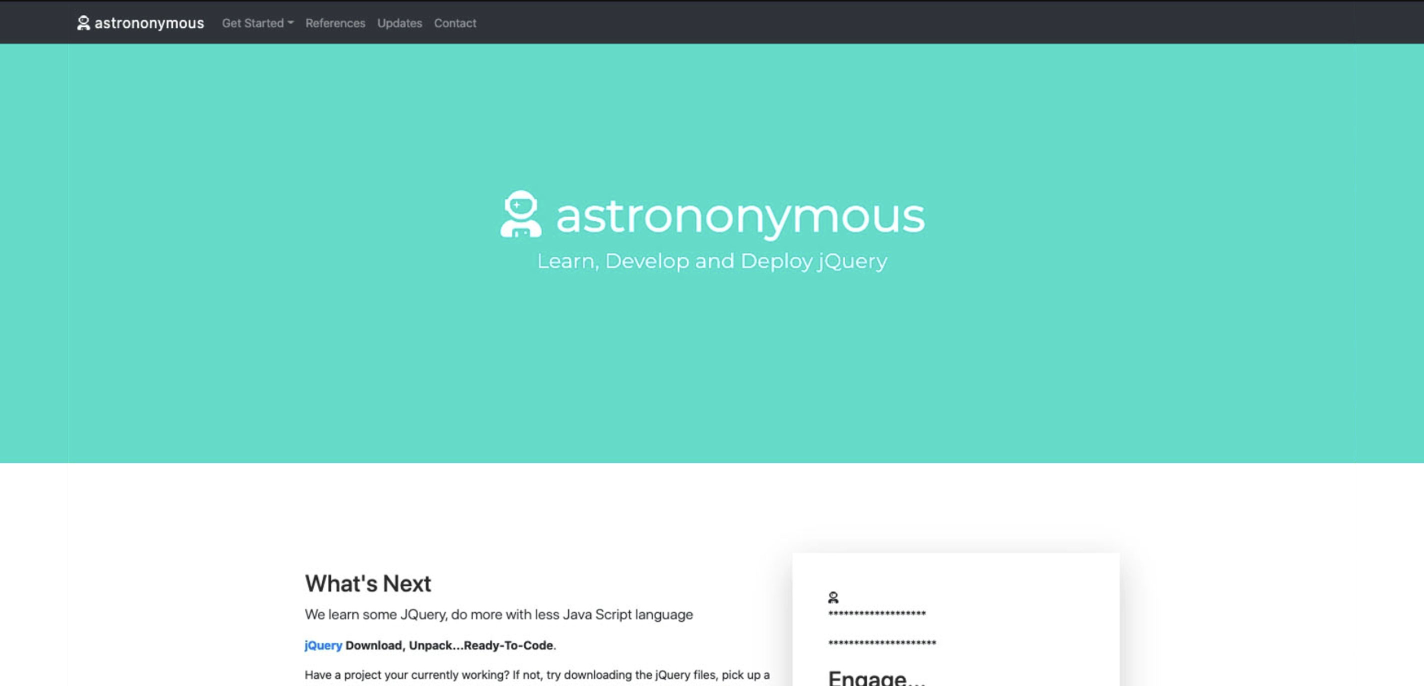 Astrononymous Learning JQuery
