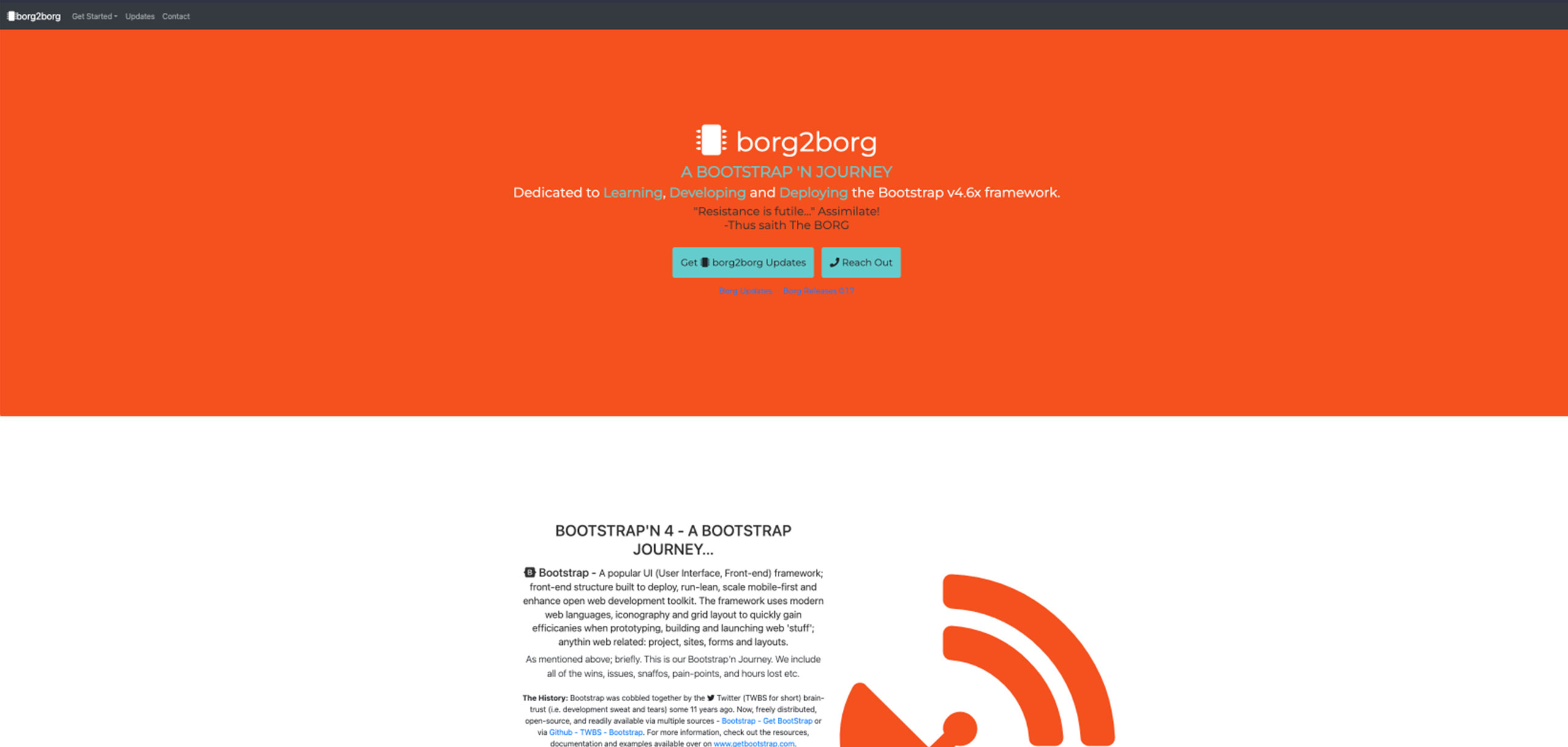 Borg2Borg - Bootstrap Journey