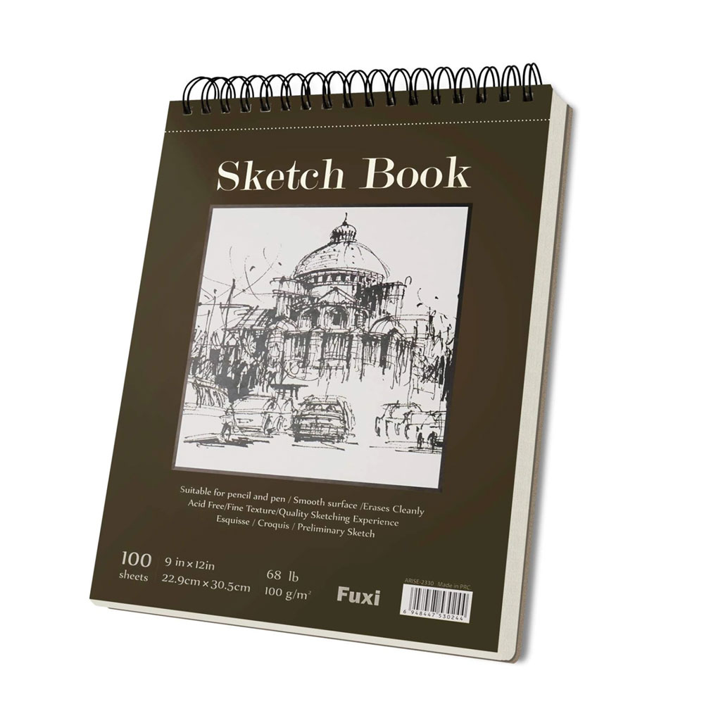 Luxi Sketch Book, Top Spiral, 9x12 inch, 1 pad (100 sheets)