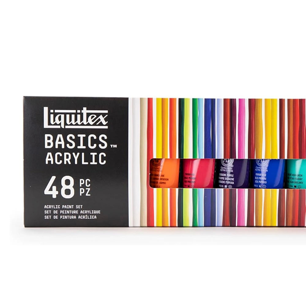 Liquitex BASICS Acrylic Paint Set, Tube Set (48)