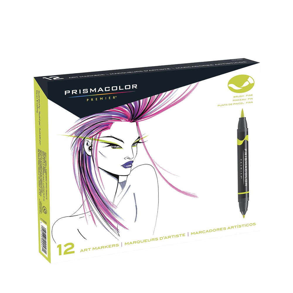 Prismacolor - Premier Double-ended Marker Set Fine/Brush (12)